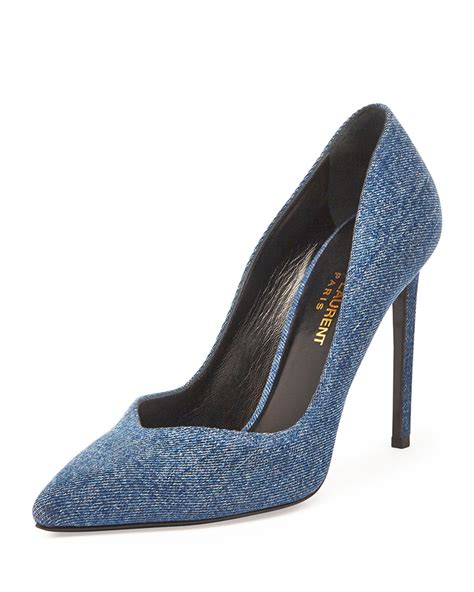 ysl heels sale pumps|YSL denim heels.